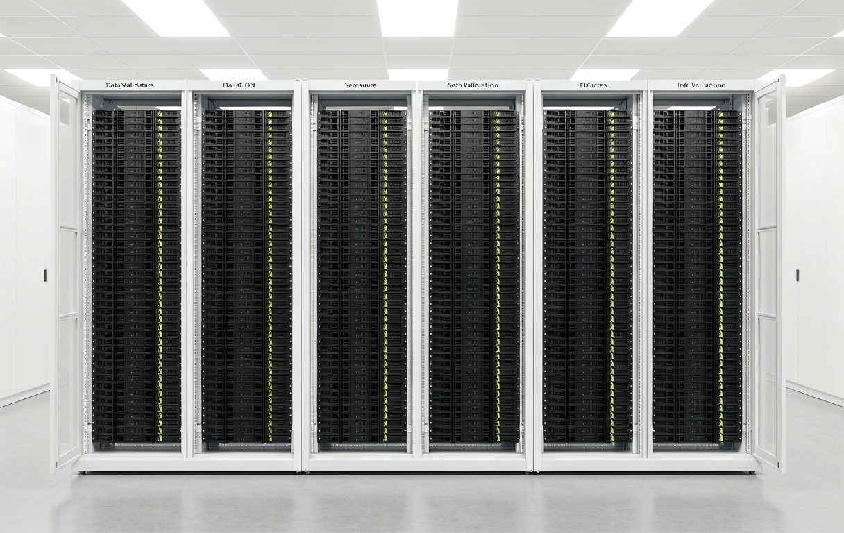 Internal server infrastructure for data validation